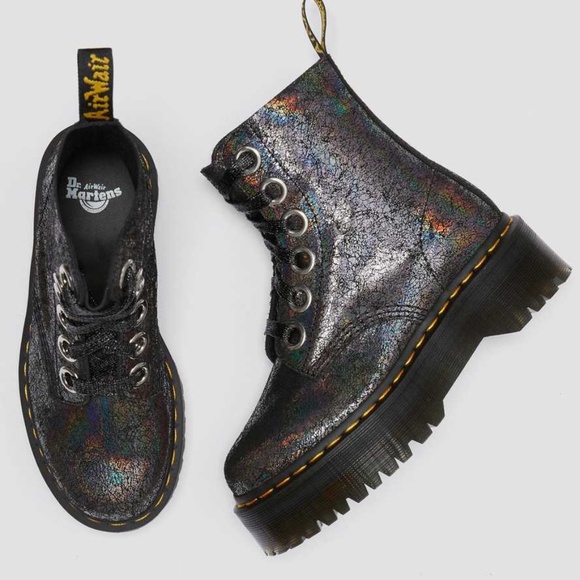 Dr. Martens Women's Molly Platform Retro Quad Gunmetal US 8 - Picture 9 of 11